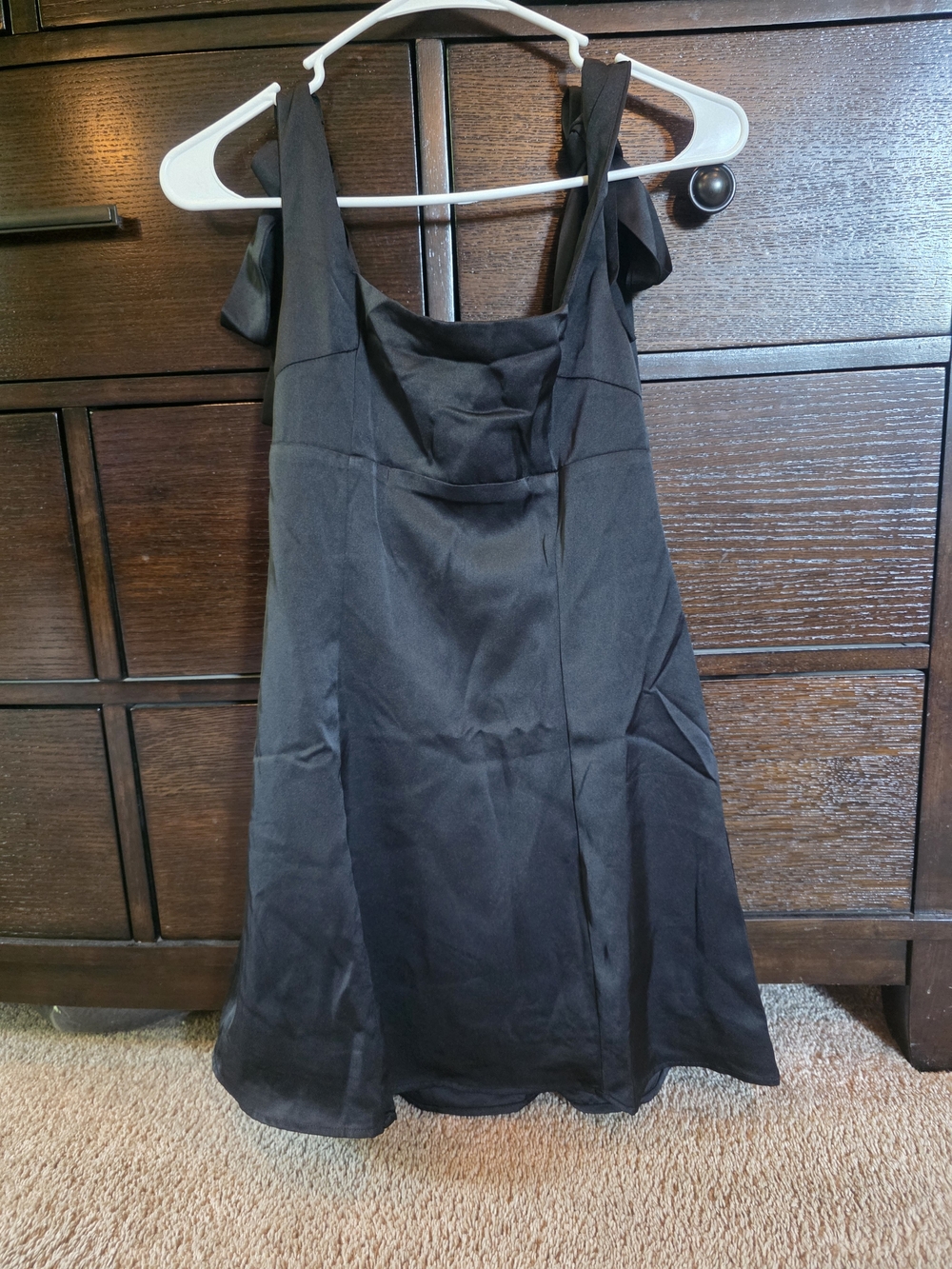 Altar'd State Black Mini Dress with Tie Straps